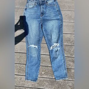 curvy mom/skinny high rise jeans